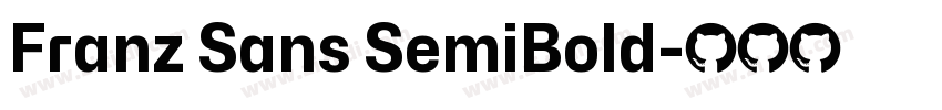 Franz Sans SemiBold字体转换